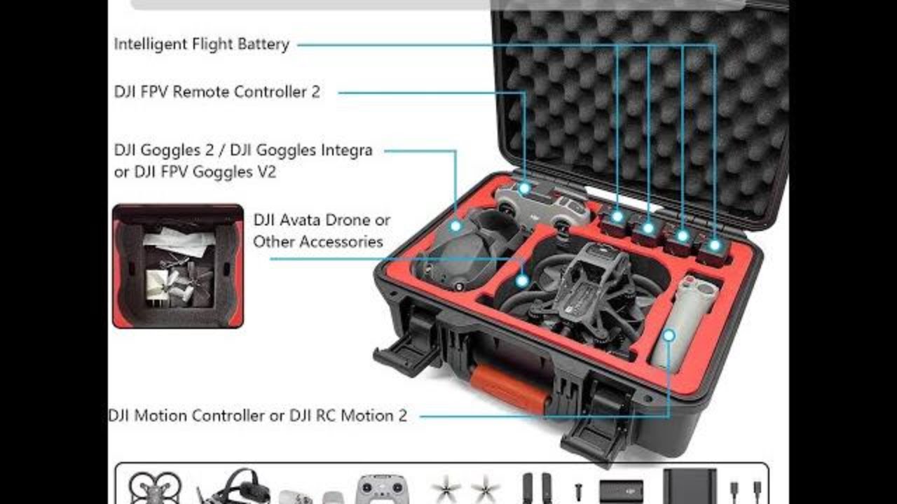 FPVtosky Hard Case for DJI Avata (DJI Goggles V2 / Goggles 2 / Goggles
