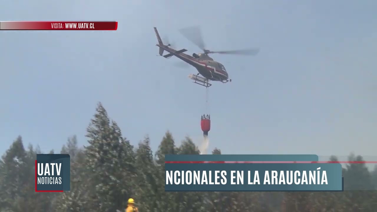 Tres comunas de la Araucanía están bajo alerta roja por incendios forestales
