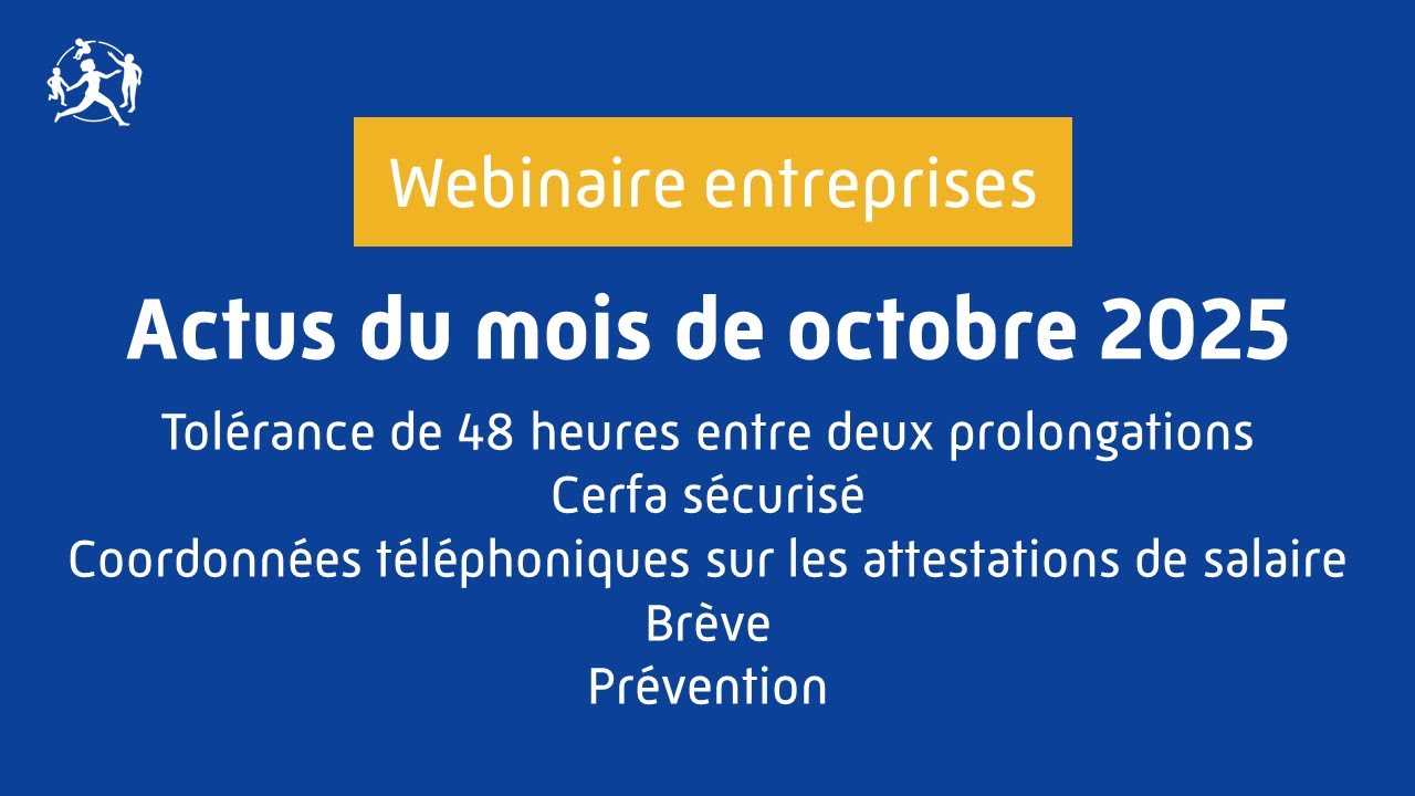 Webinaire actus d'octobre 2025 de la CPAM du Bas-Rhin