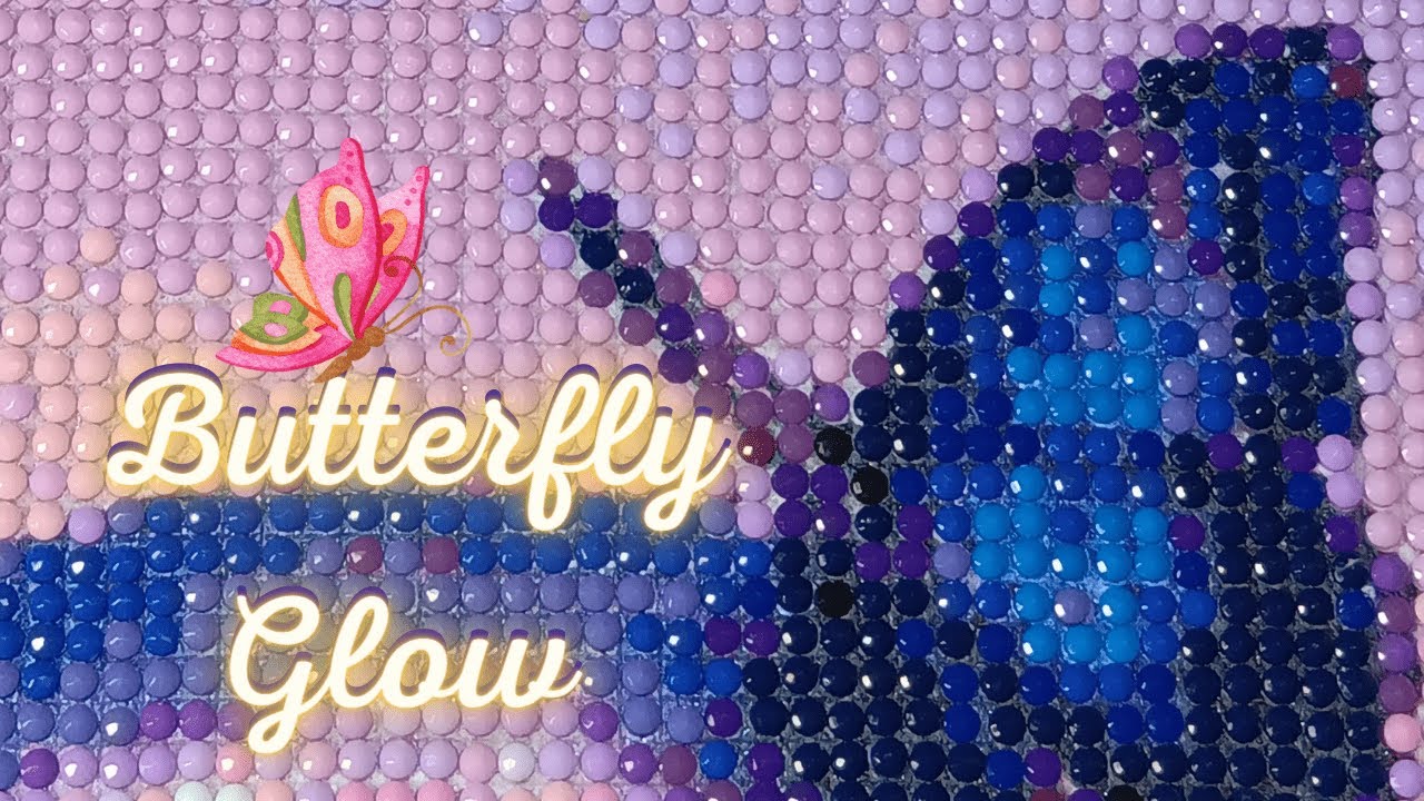 Diamond Painting ASMR 💎 Butterfly Sunset ✨ Part 6 🦋 Butterfly Glow