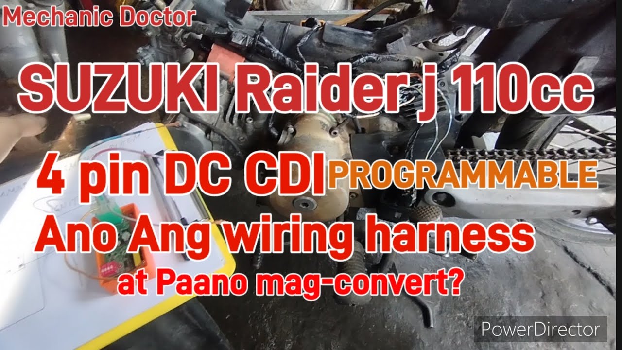 4 DC CDI PROGRAMMABLE wiring diagram tutorial at Paano mag-convert sa SUZUKI Raider j 110cc?