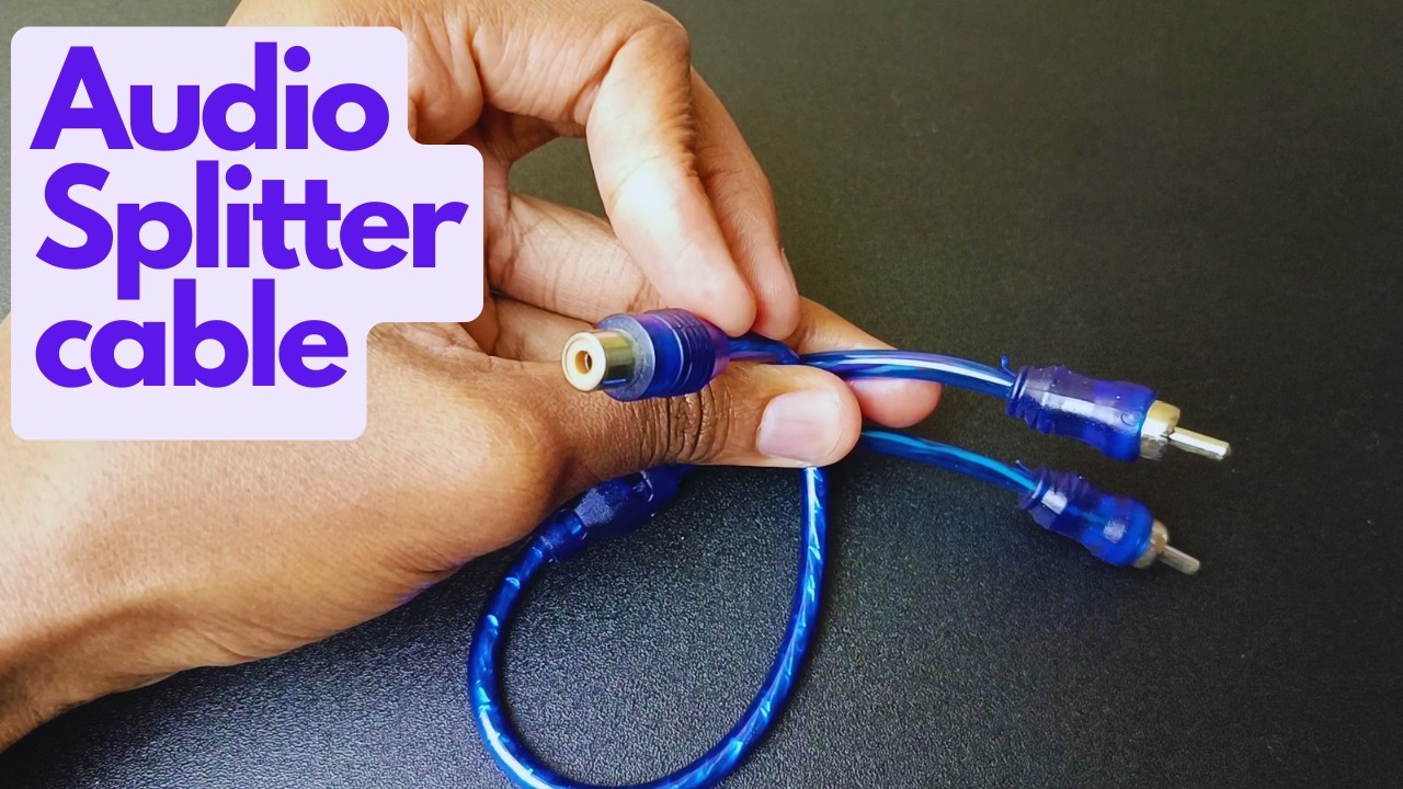 Car Audio Splitter Cable, 1 Female to 2 Male