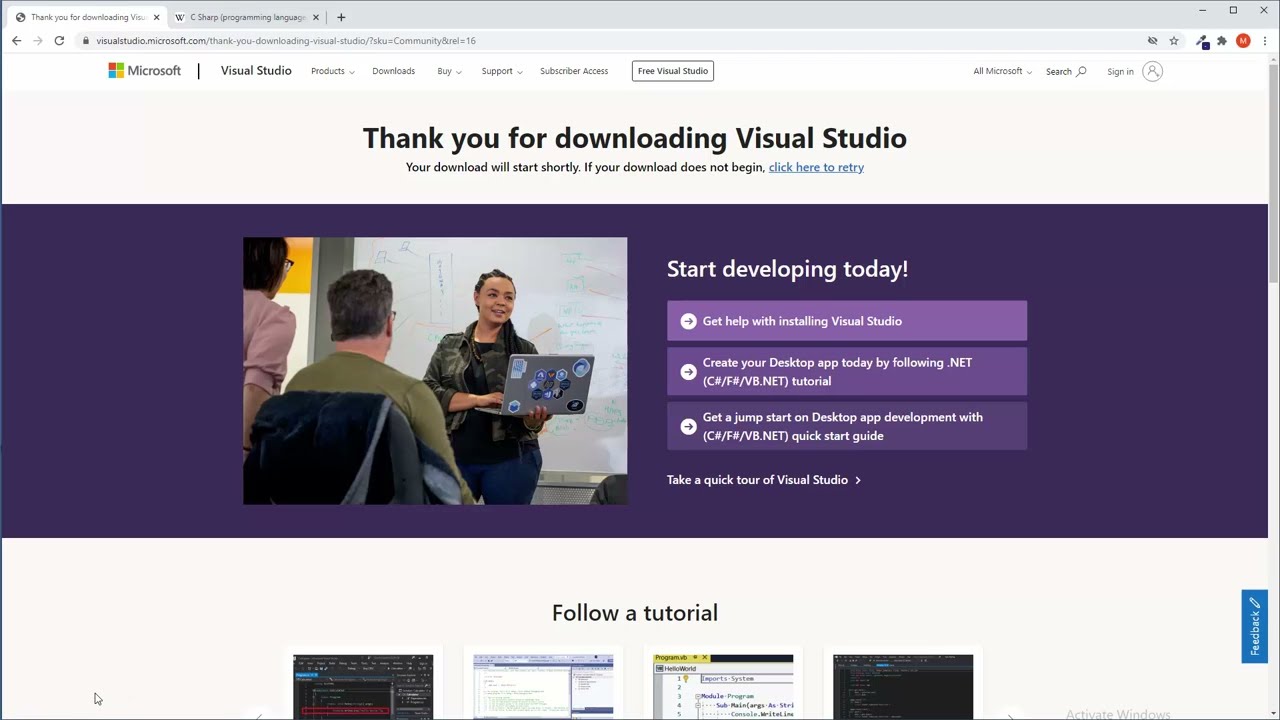 C# Tutorial - 1 - Introduction & Installation