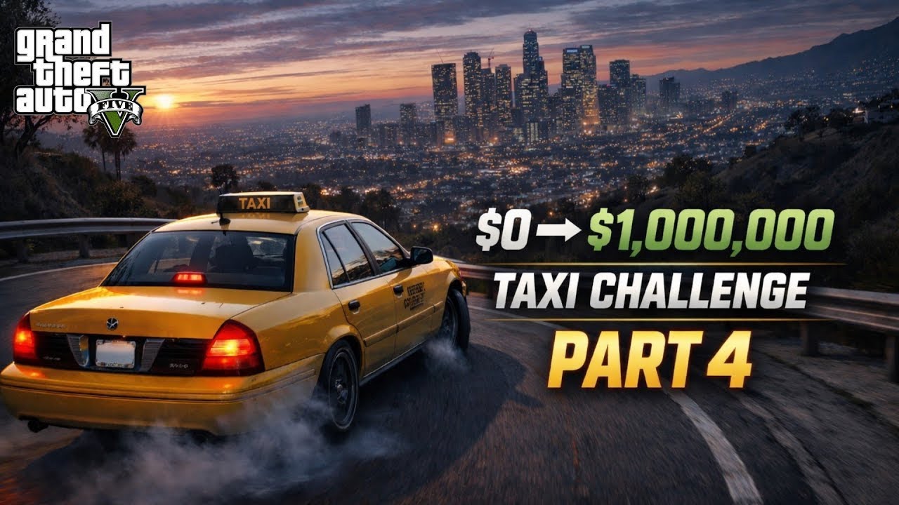 Taxi Driving Challenge - Part 4 | GTAV Offline