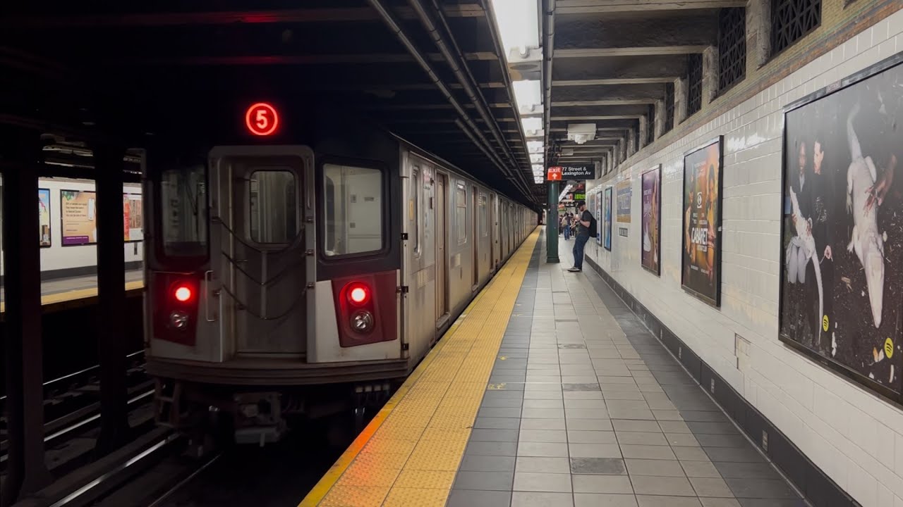 IRT Lexington Ave Line: (4) (5) (6) Local Trains @ 77th Street (R62A, R142, R142A)