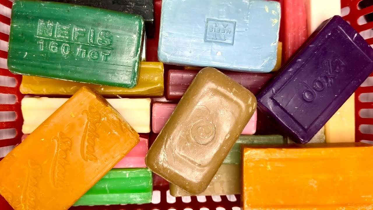 ASMR 🔪cutting 🧼 soap🧡💚🤍🩷🩵💜🤎Резка мыла💯