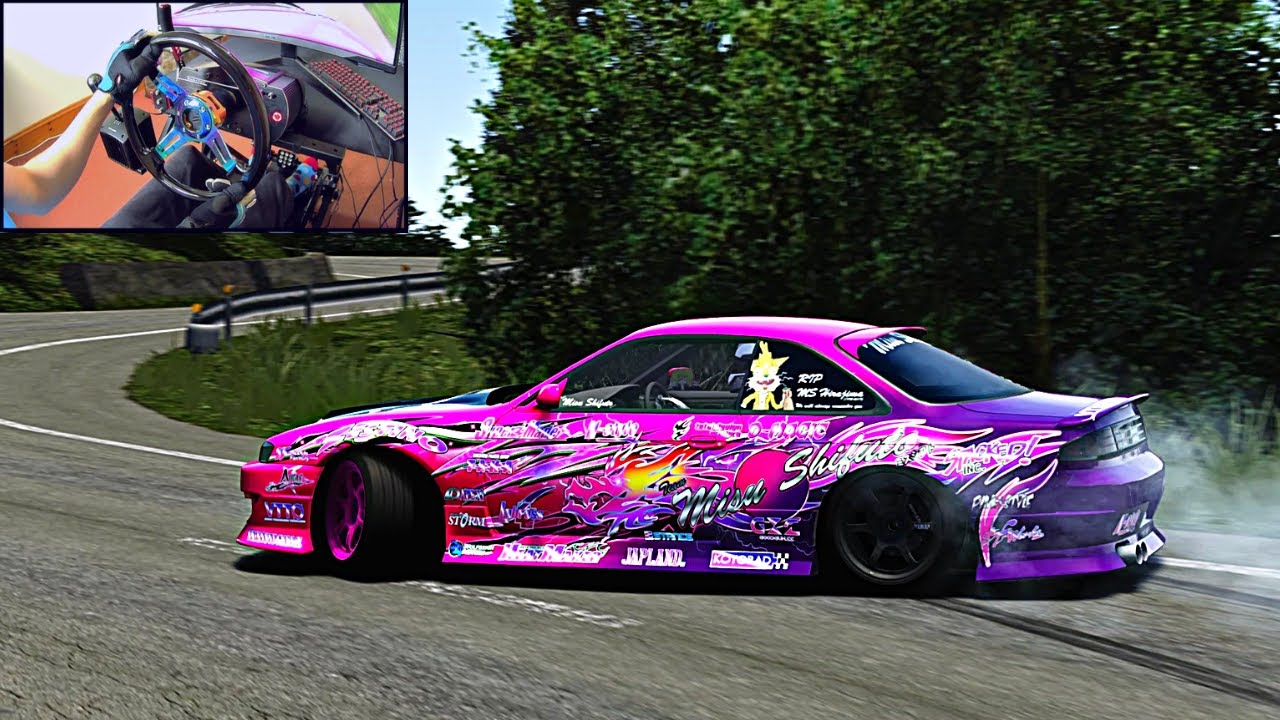 S14 Realistic Touge Drift at Nagao - Assetto Corsa - Fanatec CSW 2.5