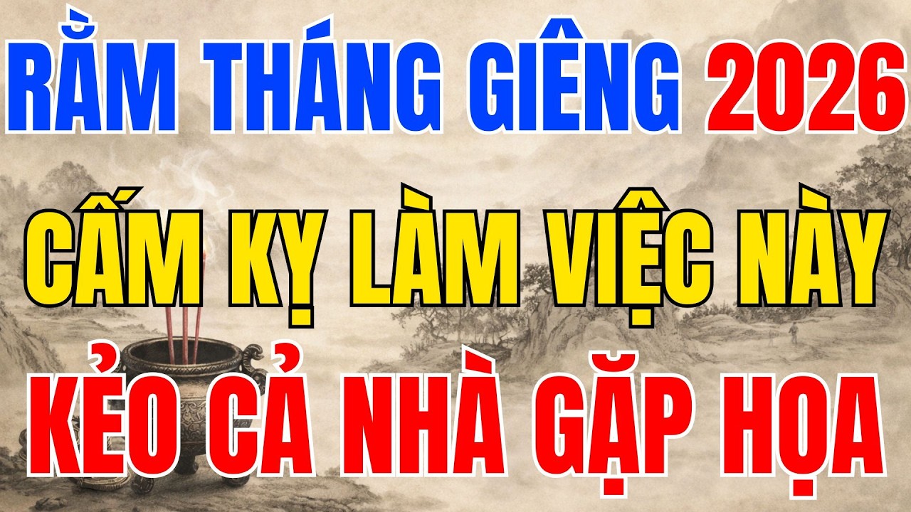 RẰM THÁNG GIÊNG 2026: CẤM KỴ LÀM VIỆC NÀY. KẺO CẢ NHÀ GẶP HỌA - lời phật dạy