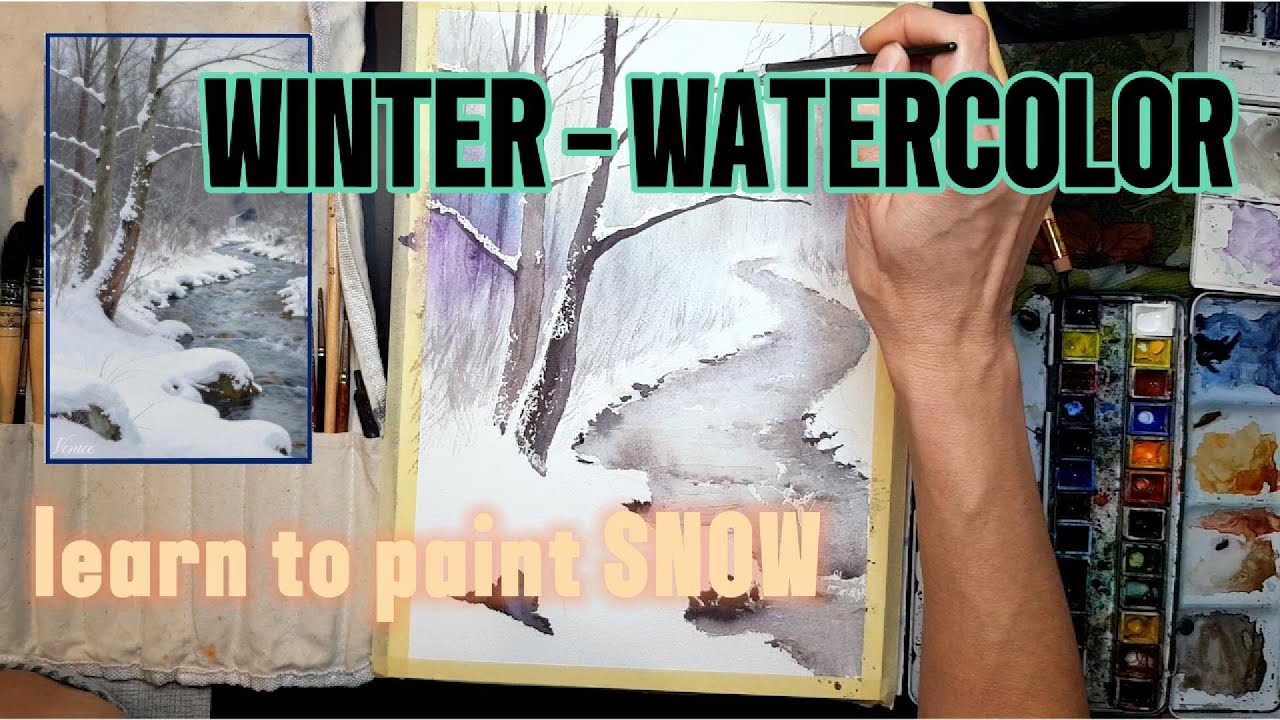 Learn to paint snow in the Mystic Winter Forest