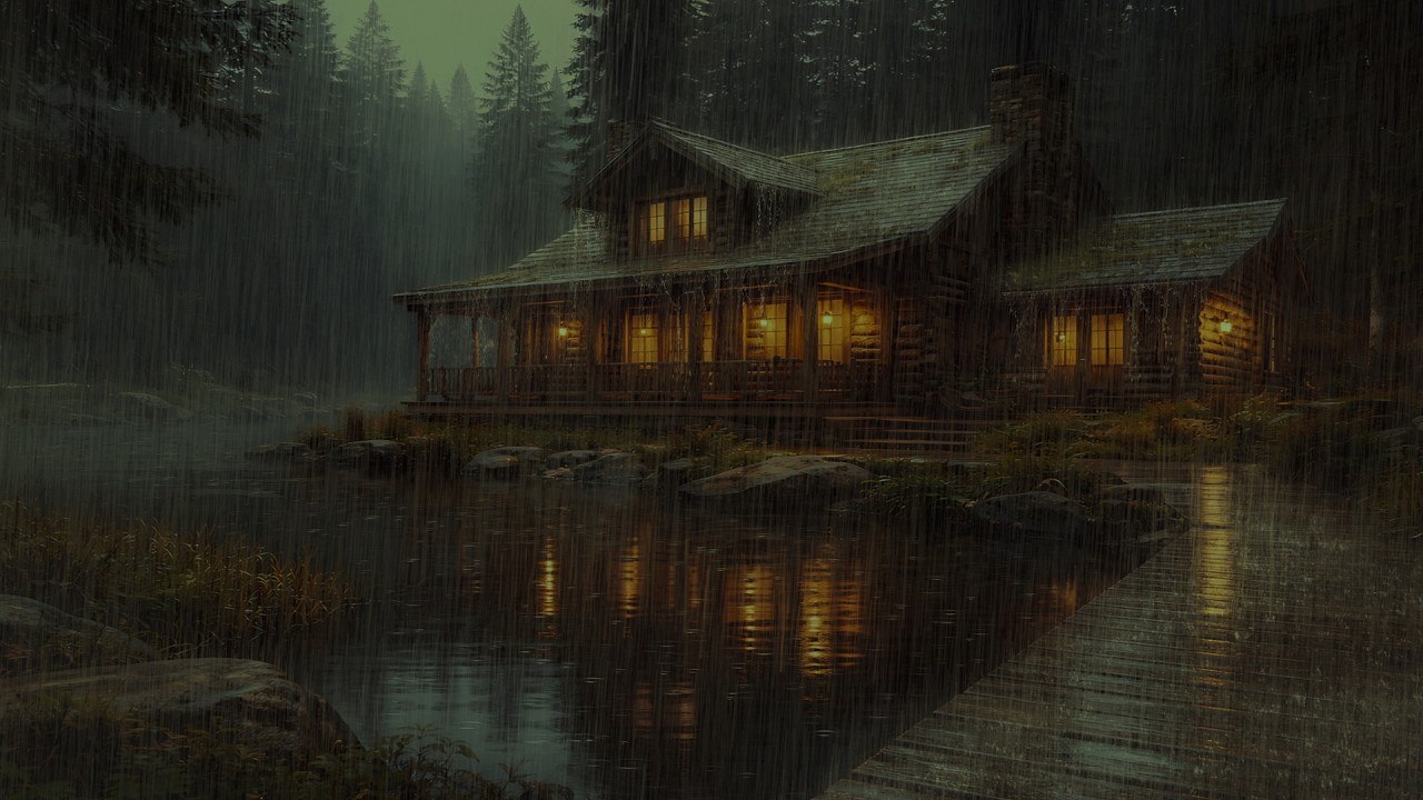 Deep Forest Night Rain 🌧️ Powerful Thunderstorm Sounds for Sleep | Relaxing Rain Forest