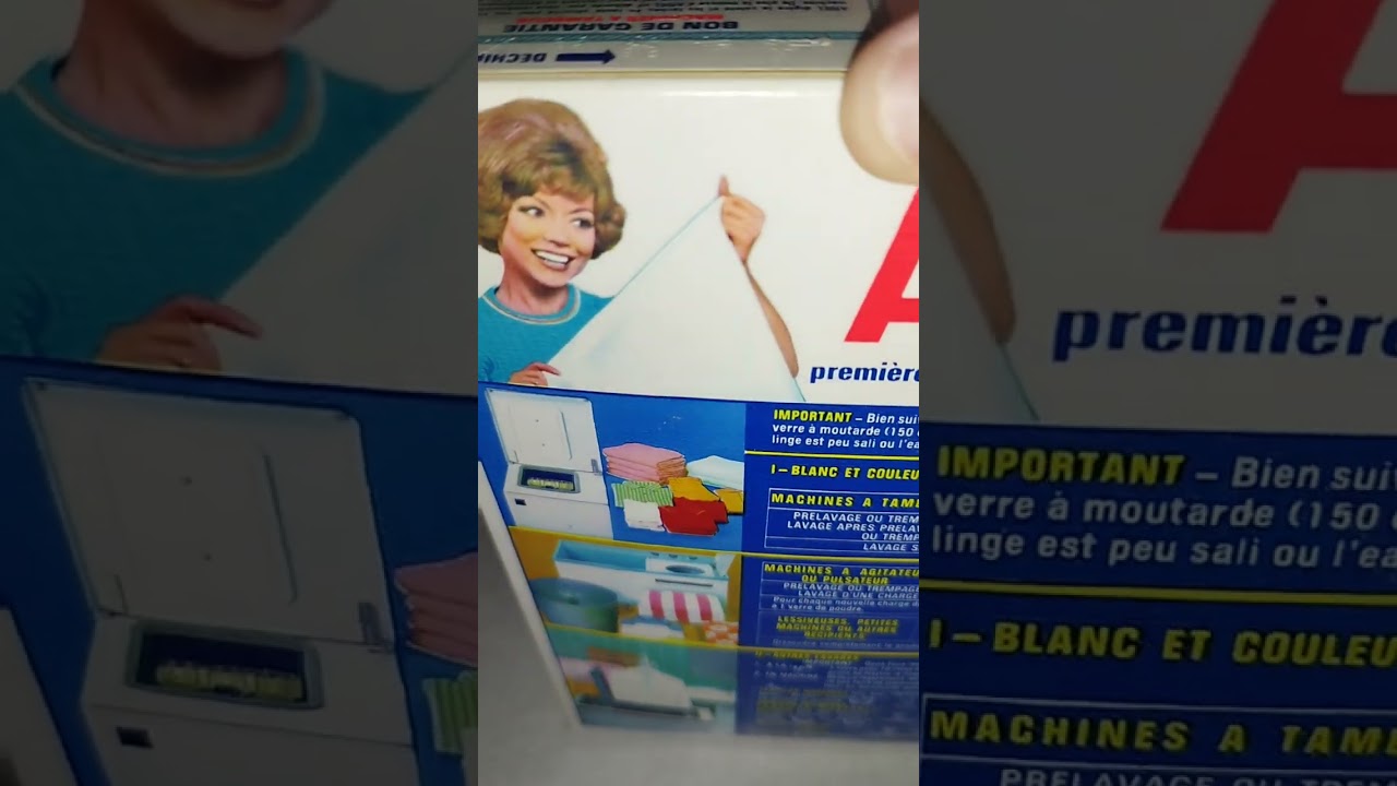 teste sallisure lessive Ariel d'époque année 1960