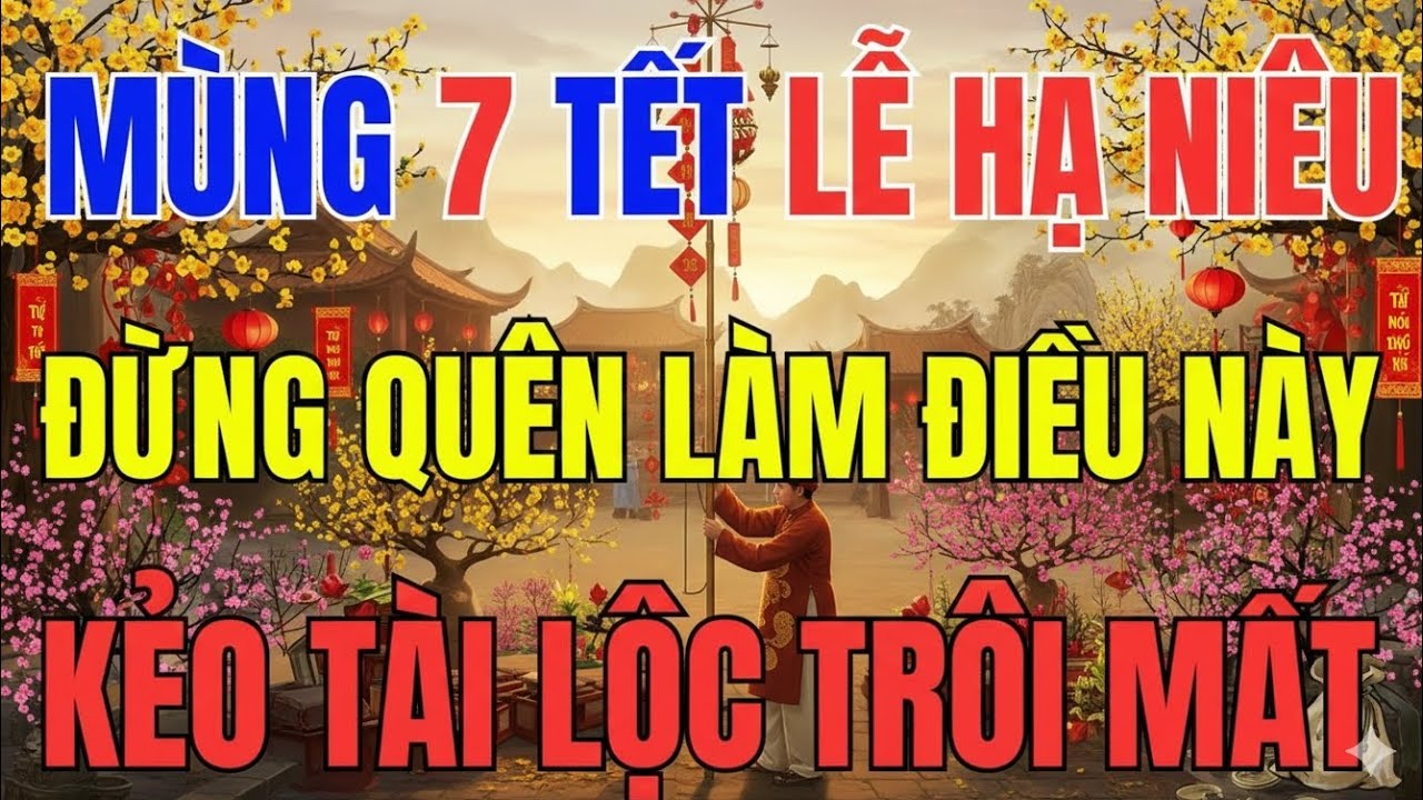 Mùng 7 tết lễ hạ niêu đừng quên làm điều này kẻo tài lộc trôi mất. 