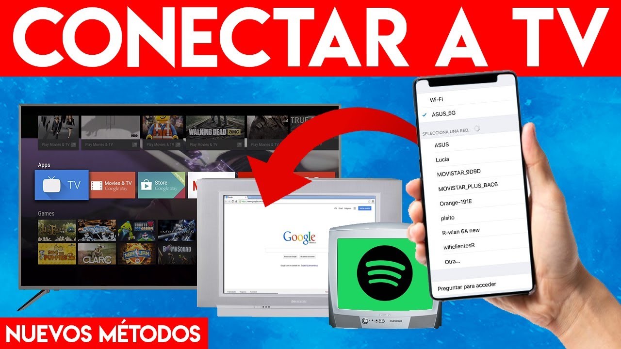CONECTAR TELÉFONO CELULAR a TELEVISOR ¡ANTIGUO o NUEVO! SIN CABLES y POR WIFI (Android & iOS 2021)
