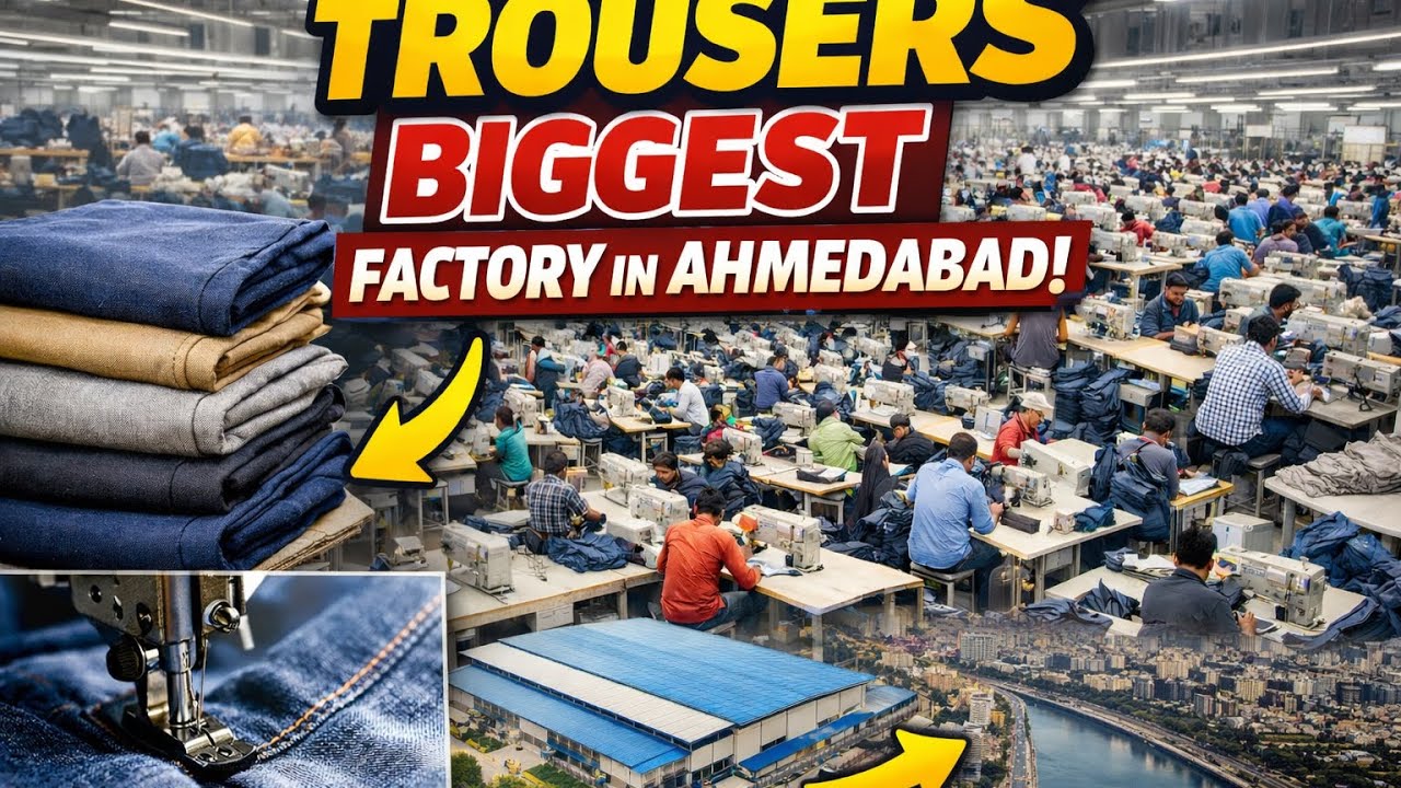 Trousers Biggest Factory In Ahemdabad || K Nipra Garment Ahemdabad || 25₹ Start Trousers 