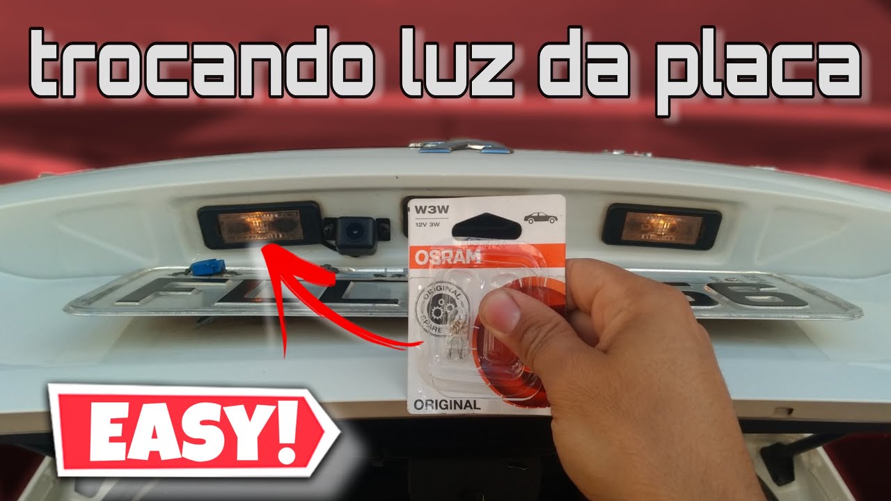 trocando luz da placa peugeot 208 very easy  |  canal Car Play