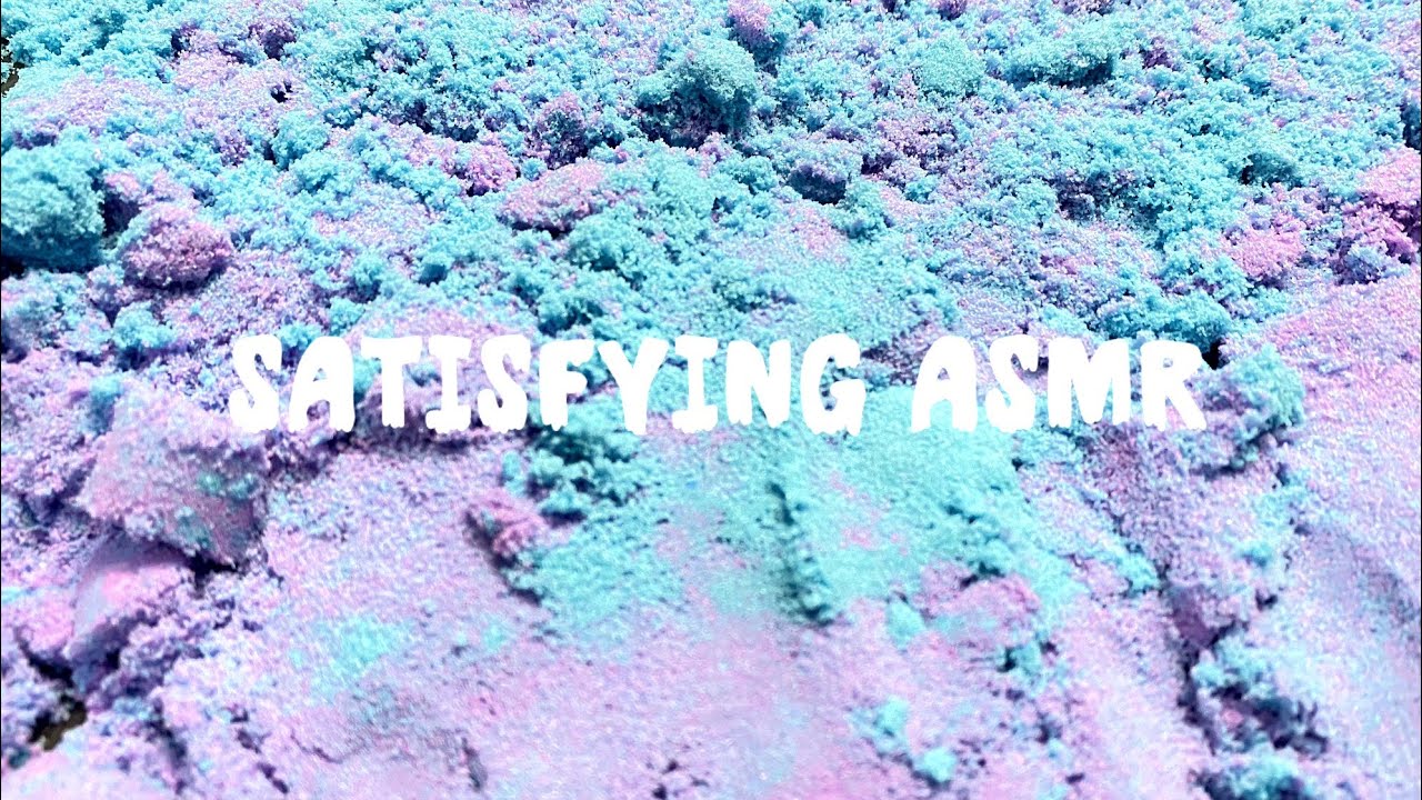 Blue and purple colour mixed satisfying ASMR sound live🔵🎧 #asmr #kineticsand #satisfying 