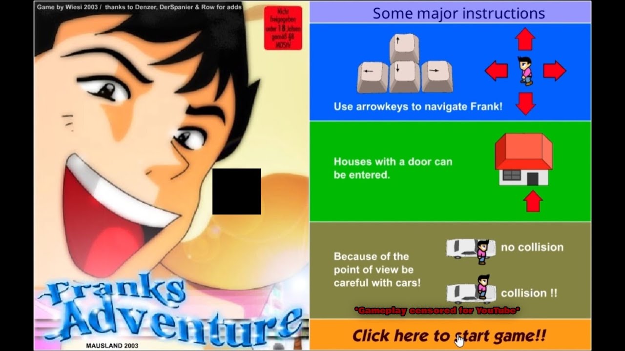Franks Adventure (2003) Flash Game Guide/Walkthrough