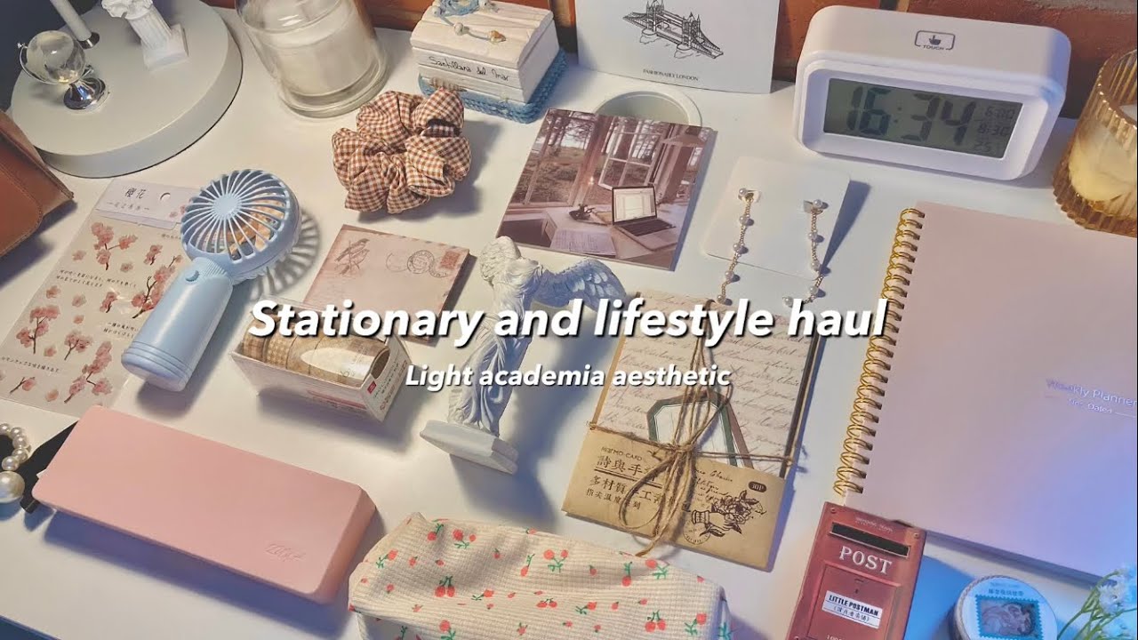 Stationary haul, lifestyle items, cosy academia aesthetic 🍂☕️