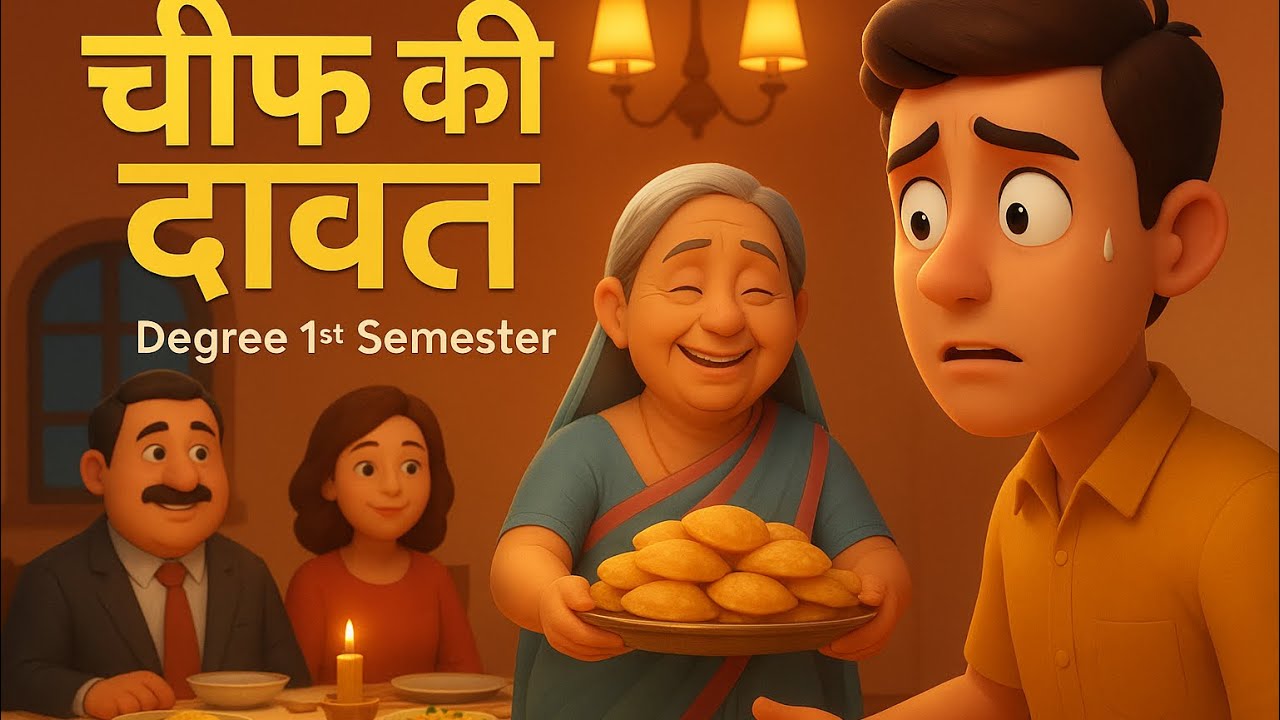 चीफ़ की दावत | Chief Ki Dawat | 3D Animated Hindi Story | Degree 1st Semester