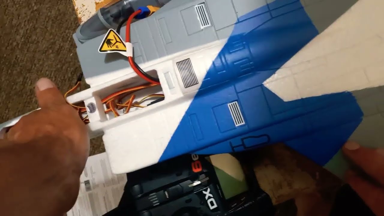 F15 EAGLE 64MM. BUILD PART 2. CONTROL RODS AND RADIO, SAFE SET UP