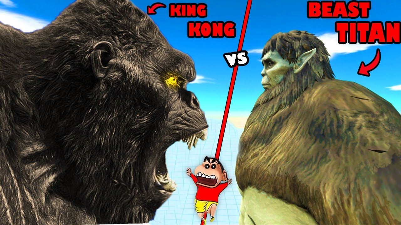 BEAST TITAN vs KING KONG | War Of Titans Part 14 | EARTH DEFENDERS vs EARTH CONQUERORS with SHINCHAN