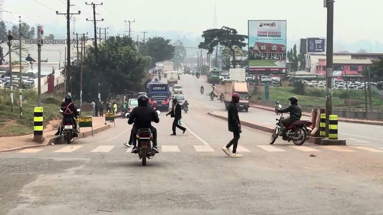 Morning drive from Kampala city to Jinja Uganda’s second city