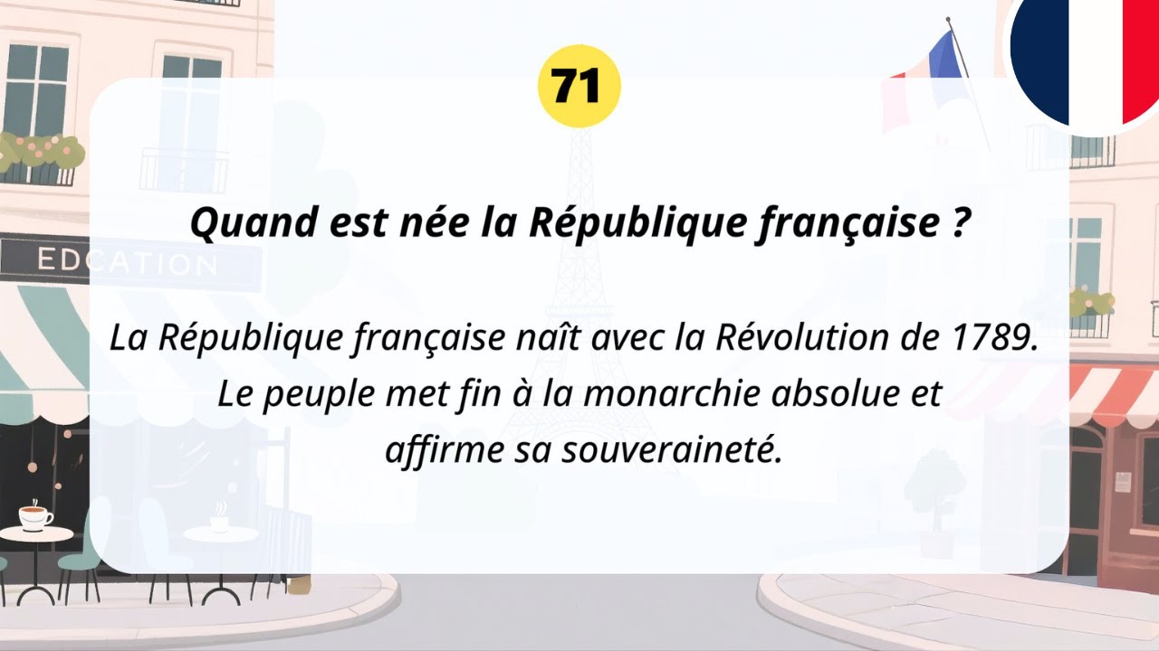 100 questions du Livret du Citoyen 🇫🇷 | Préparez votre entretien de naturalisation (niveau B1–B2)