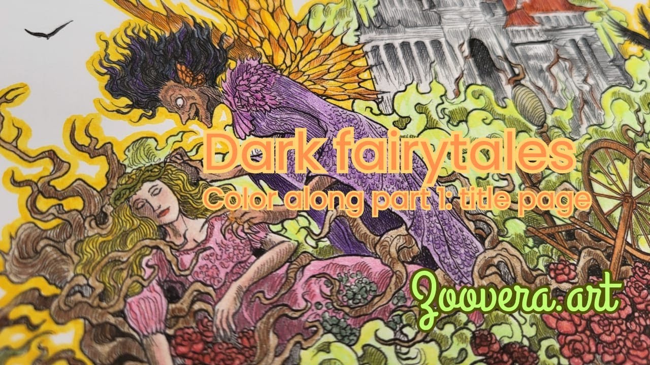 Let me take your hand! Color along in Dark Fairytales - Title page!