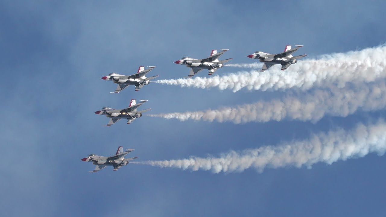 USAF Thunderbirds. Nellis AFB. Aviation Nation. Saturday 2025. 4K 60fps.