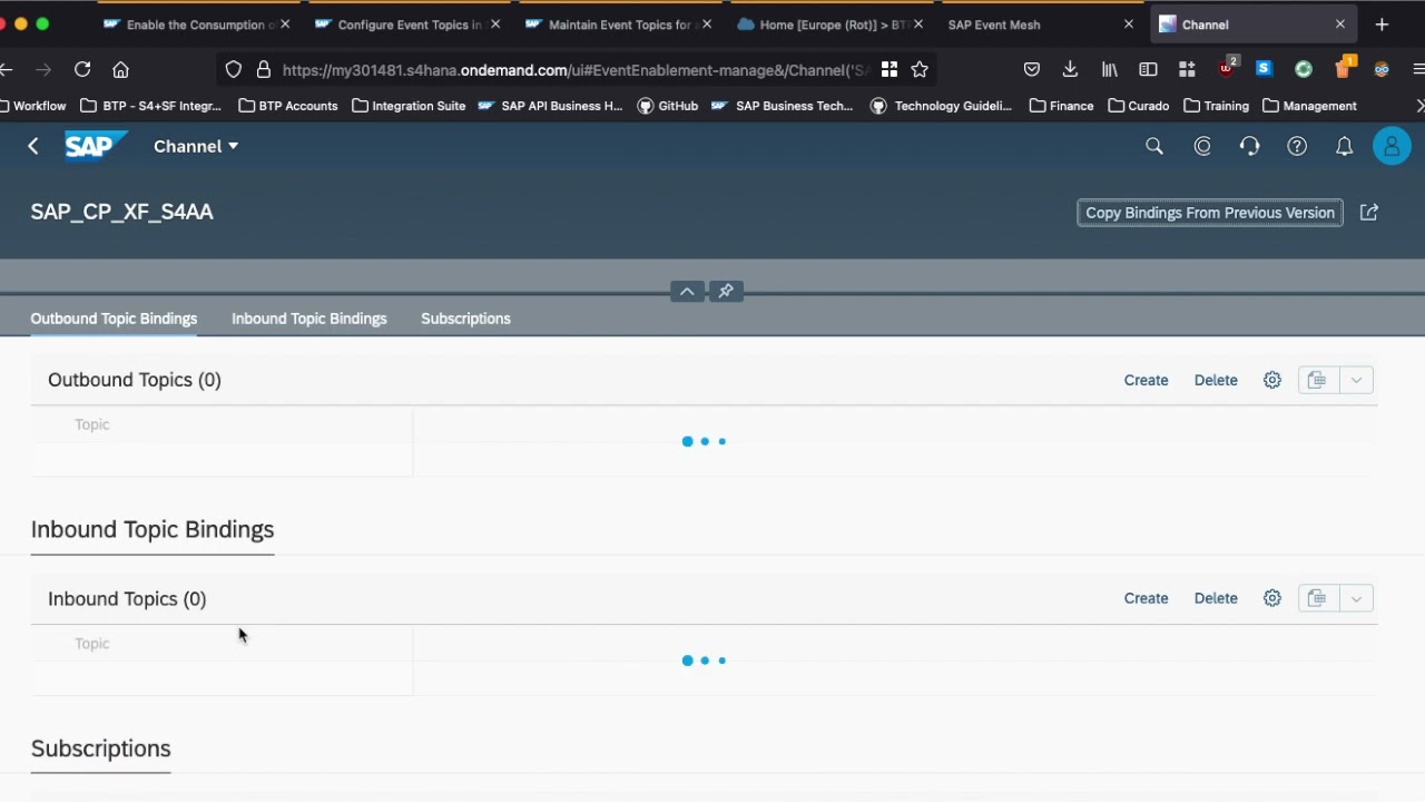 Configure SAP S/4HC event messages with BTP event mesh