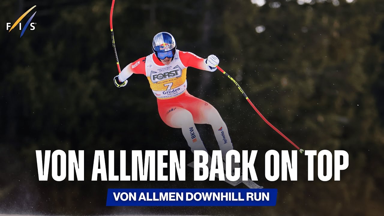 Von Allmen Downhill Winning Run in Val Gardena | FIS Alpine