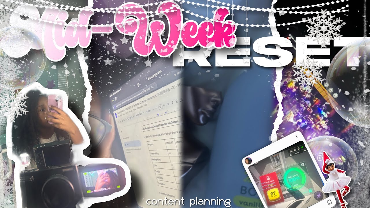 MID-WEEK RESET 🫧💐|| content planning, hygiene, homework, and more||
