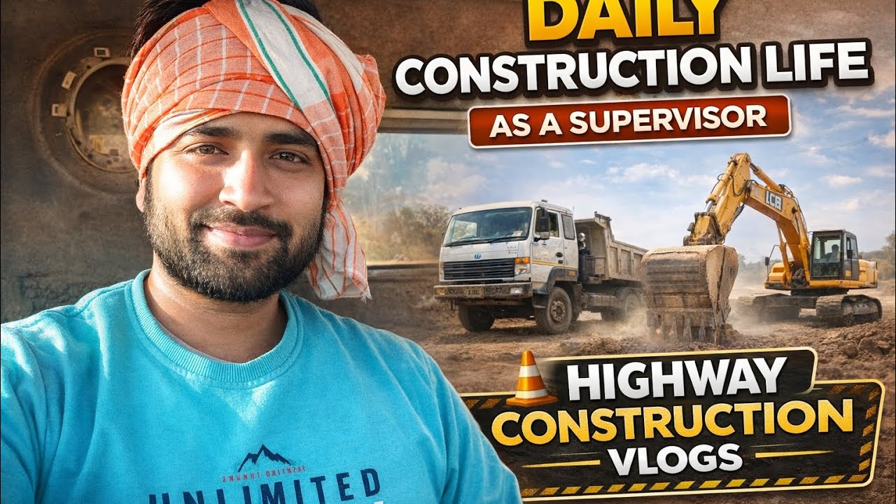 Highway Construction Site Vlog | Supervisor Life | Full Day Work Routine | Real Life Labour