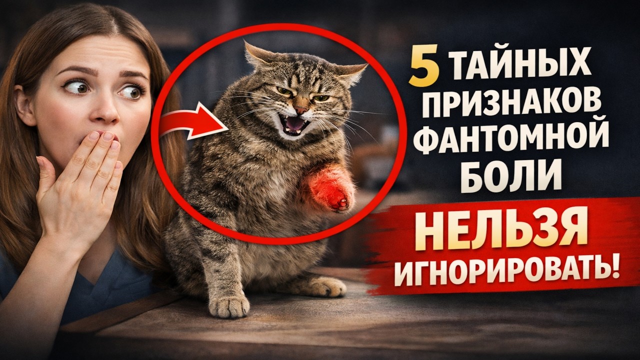 ВАШ КОТ СТРАДАЕТ МОЛЧА? 😿 5 ТАЙНЫХ Признаков ФАНТОМНОЙ БОЛИ, которые НЕЛЬЗЯ игнорировать!