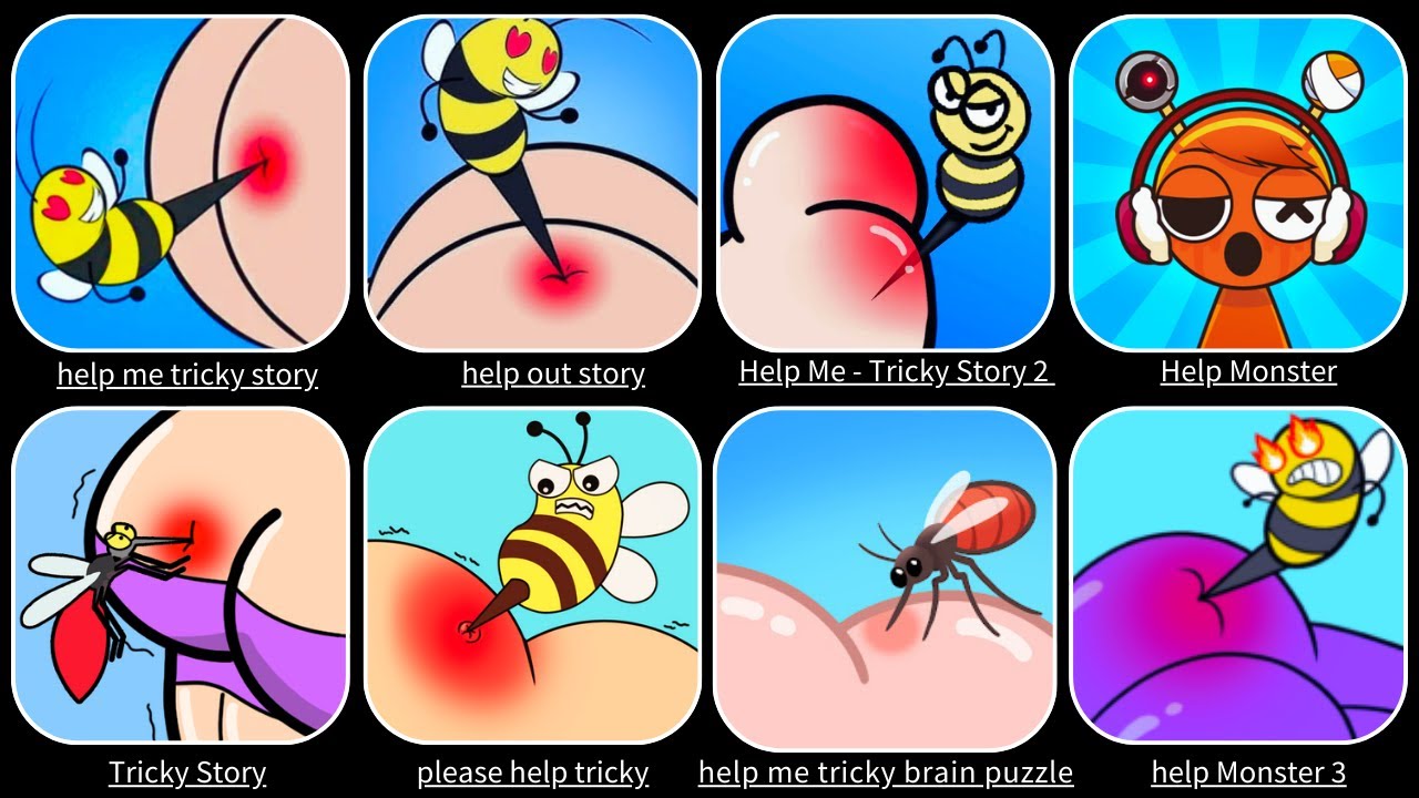 Please Help Tricky Puzzle, Help Me Tricky Story,  Help Out Story, Take It Out Tricky Puzzle...