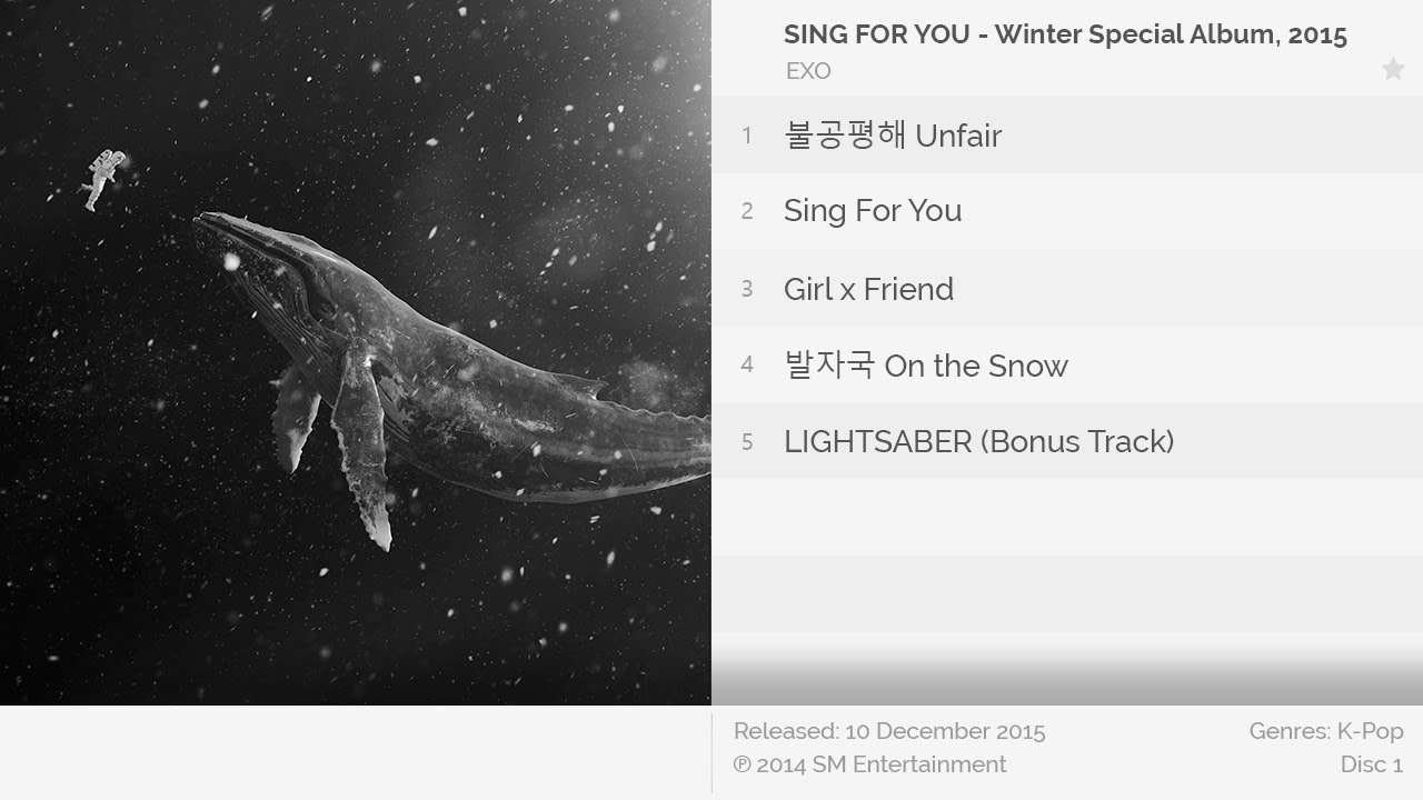 [Full Album] EXO - SING FOR YOU - Winter Special Album, 2015 (Korean Version)