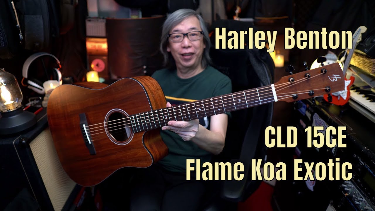 Harley Benton CLD 15CE Flame Koa Exotic