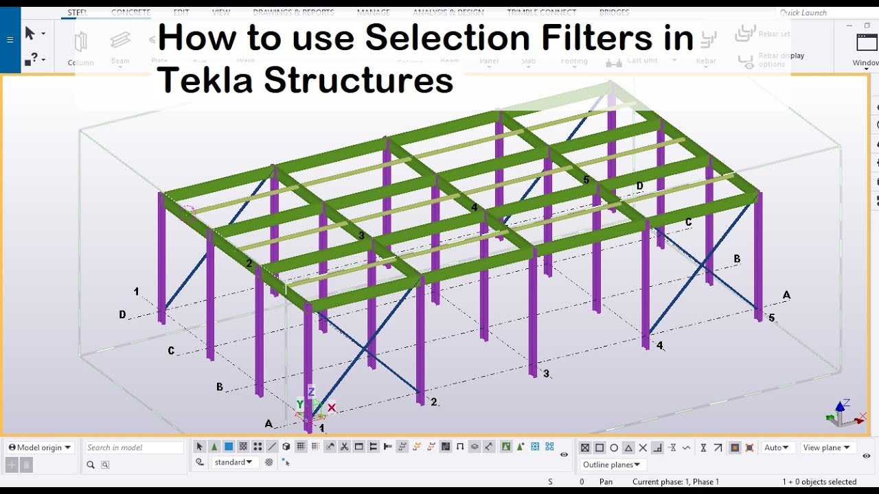 How to use Selection Filters in Tekla Structures