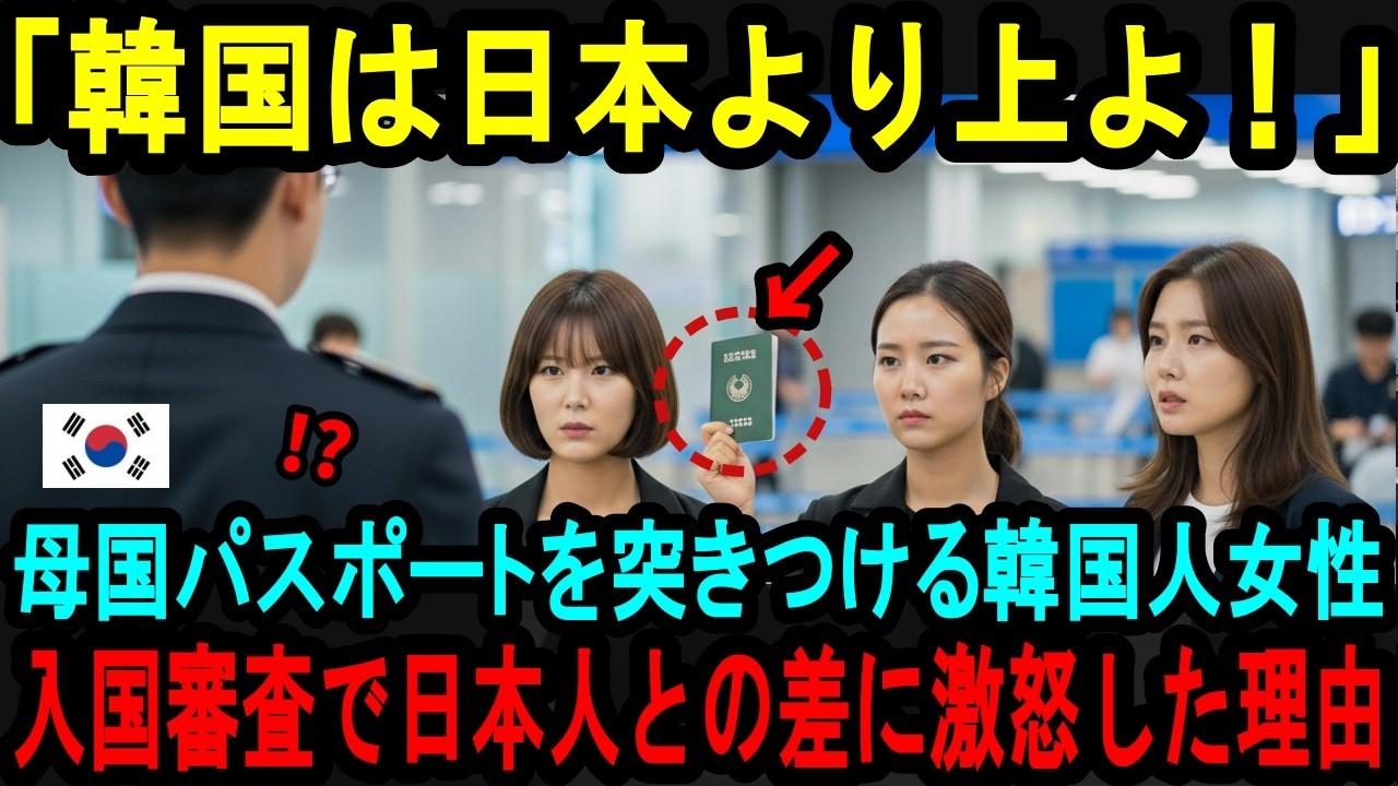【海外の反応】「なんで韓国のパスポートは世界第2位なのよ！？」初の海外旅行でフランスを訪れた韓国人女性が、入国審査で目にした日韓の圧倒的な差に激怒した理由