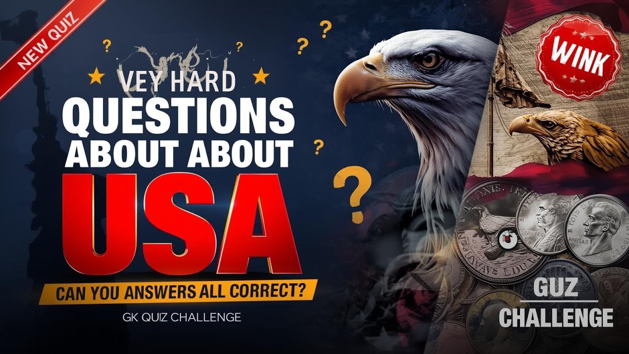 Very Hard Questions About USA 🇺🇸 | Can You Answer All Correct? 🧠🔥 GK Quiz Challenge