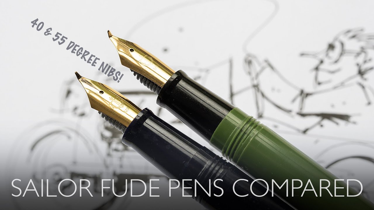Sailor Fude Fountain Pen test - which angle nib is best for you?