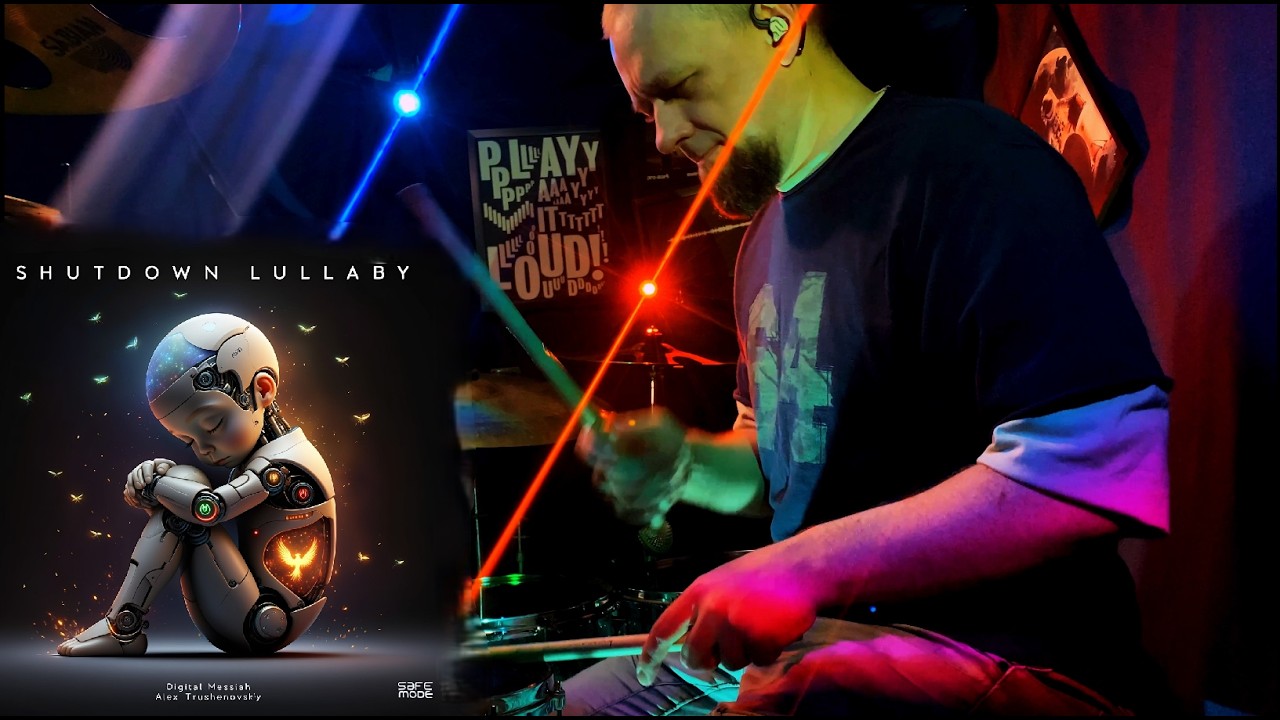 SHUTDOWN LULLABY  — Digital Messiah (album) | AI Music + Live Drums by Alex Trushenovskiy