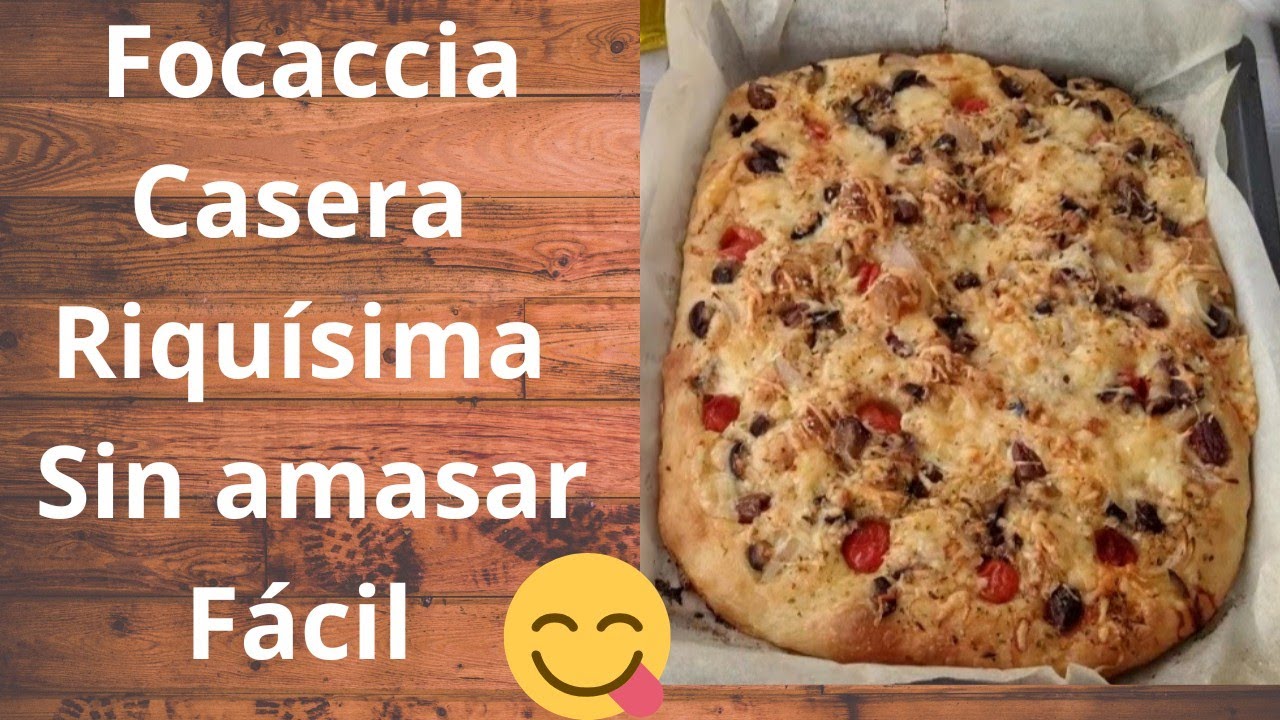 Focaccia casera,sin amasar. Riquísima Fácil. 🧑‍🍳😋