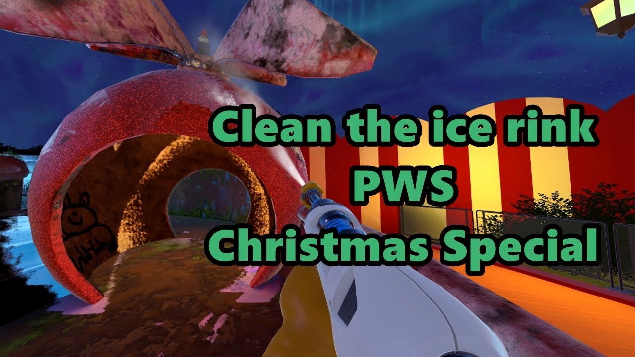 Clean the ice skating rink - Power Wash Simulator OG -Christmas Special