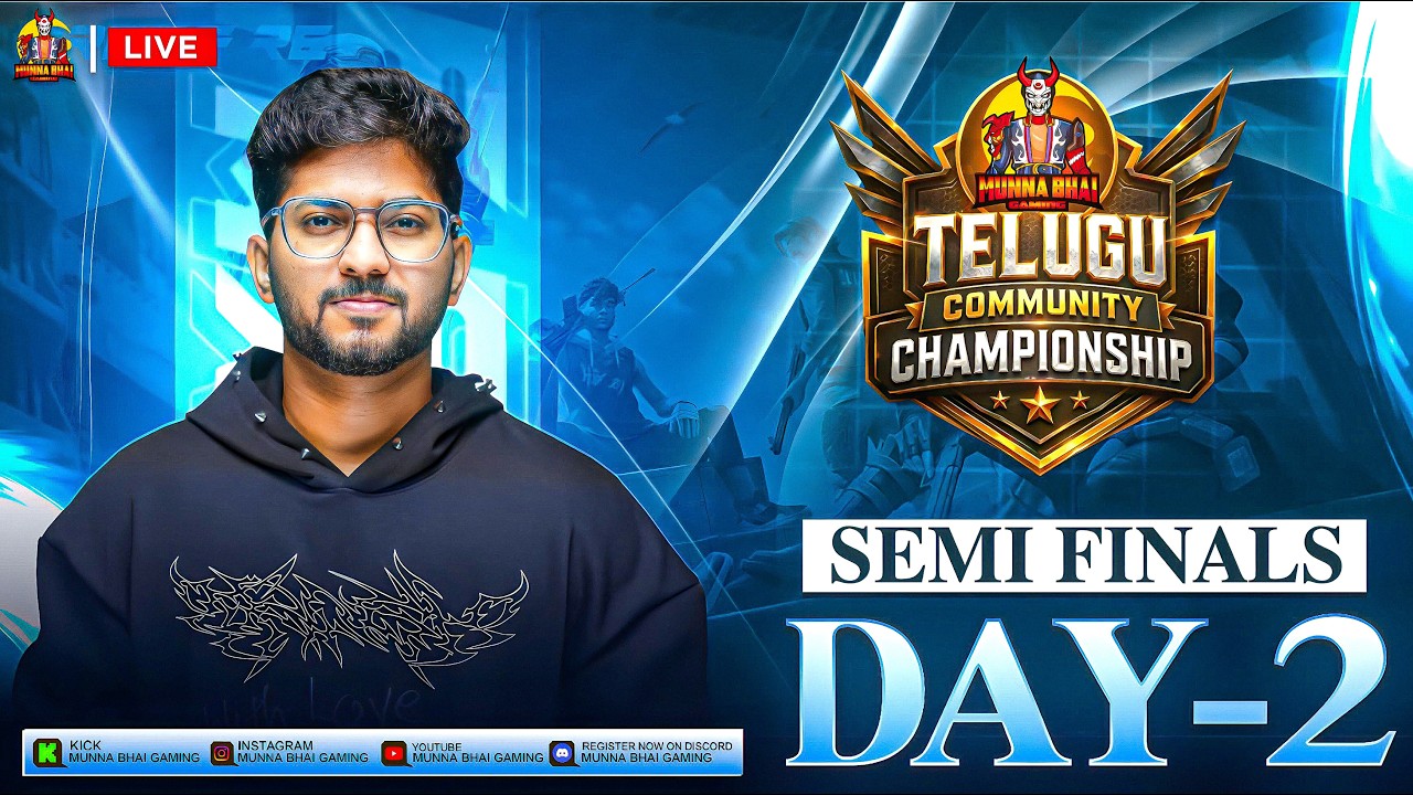 MBG TCC S3 - Semi Finals Live (Day 2) 🔥 Telugu Community Championship - FreeFire Telugu Live #MBG