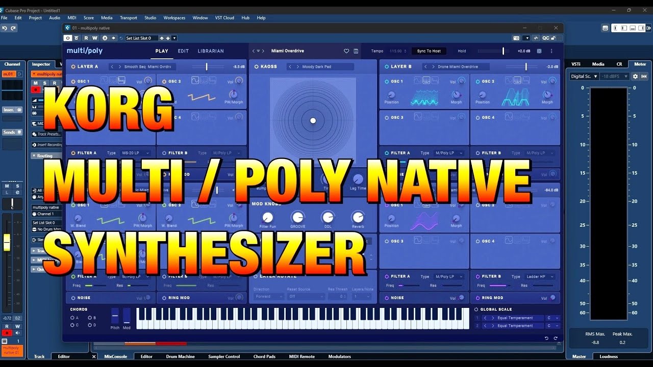 KORG MULTI / POLY NATIVE - Analog Modeling Synth - The BIG Sound Test - PC & Mac