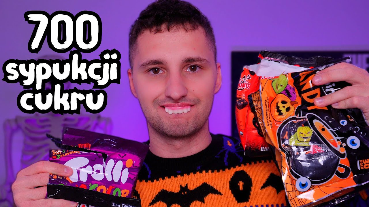 ASMR po polsku 🇵🇱 Test Smaku Słodyczy Halloweenowych (cukier sie podnosi sie dla mnie)