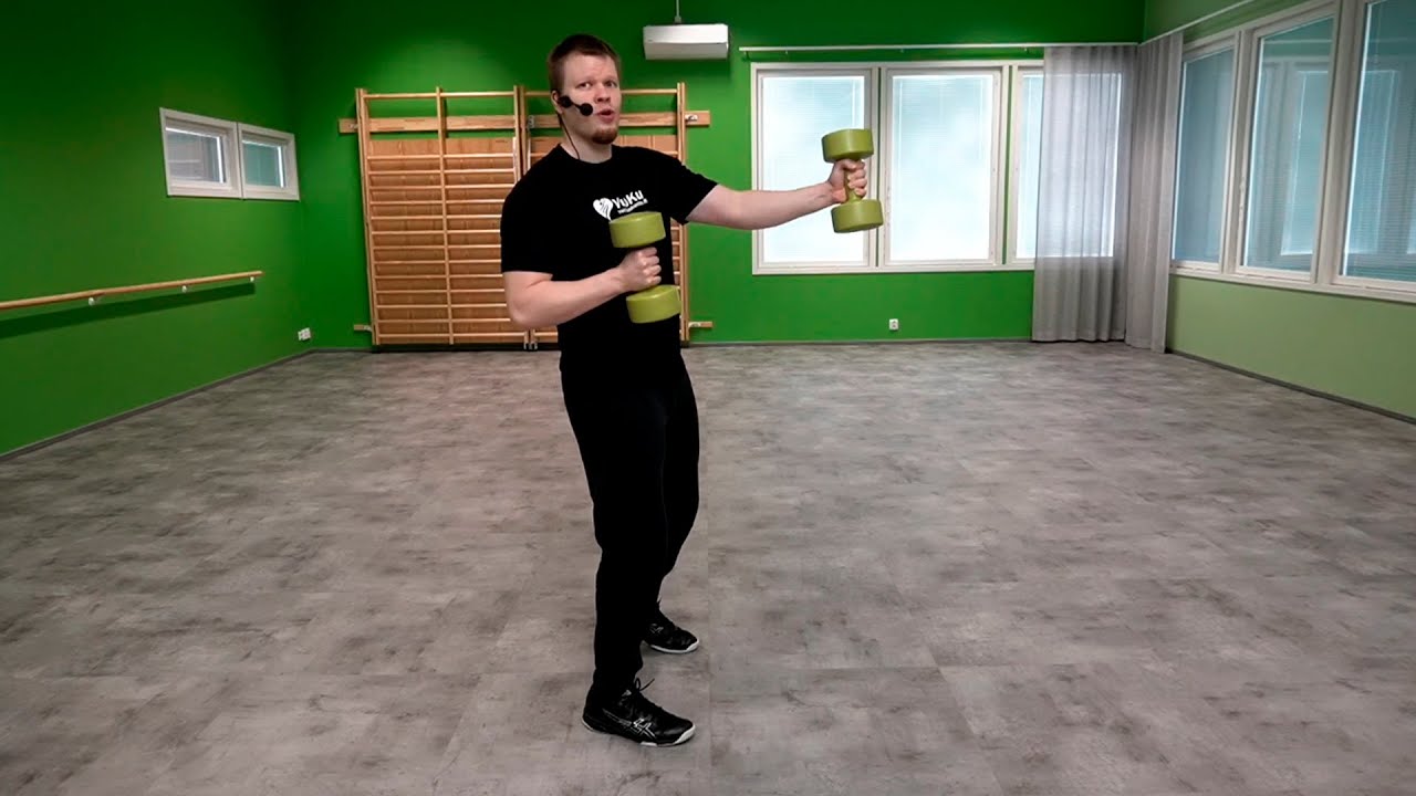 Rasvaa polttava käsipainocircuit (20 min)