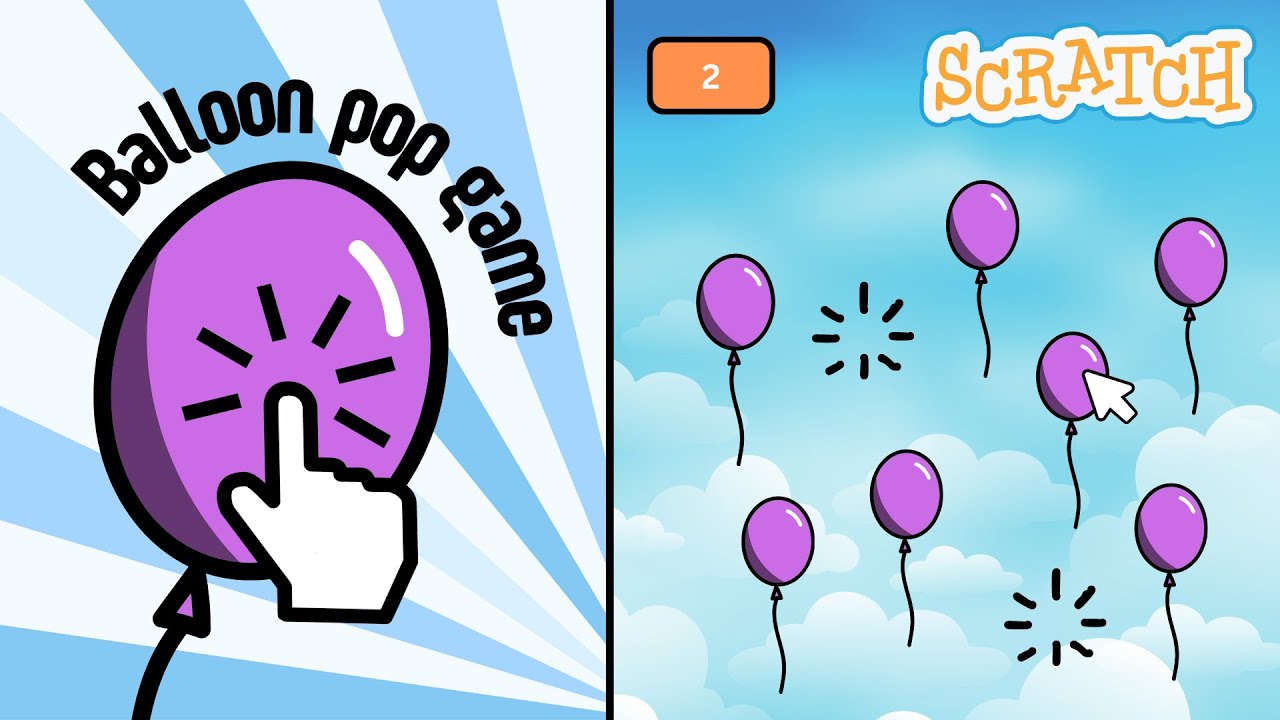 How to make a balloon pop game in scratch