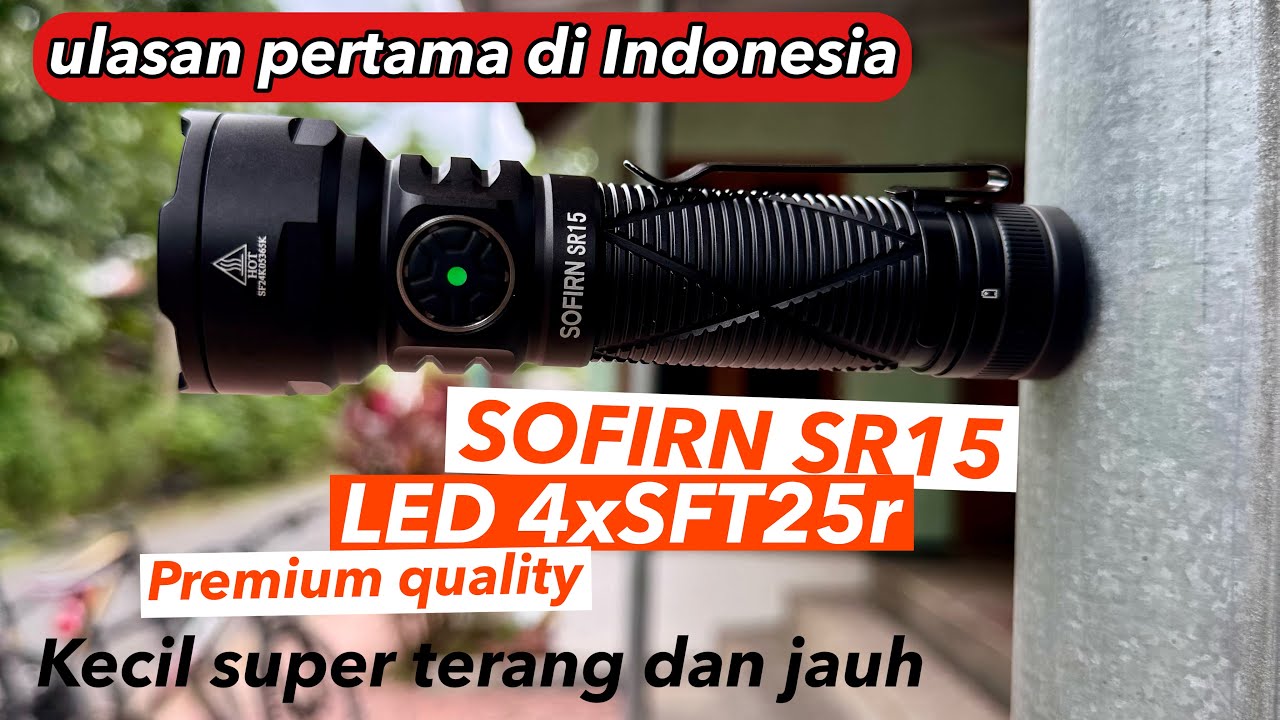 Senter EDC multifungsi sorot jauh dan lebar super terang Sofirn SR15 LED 4xSFT25r